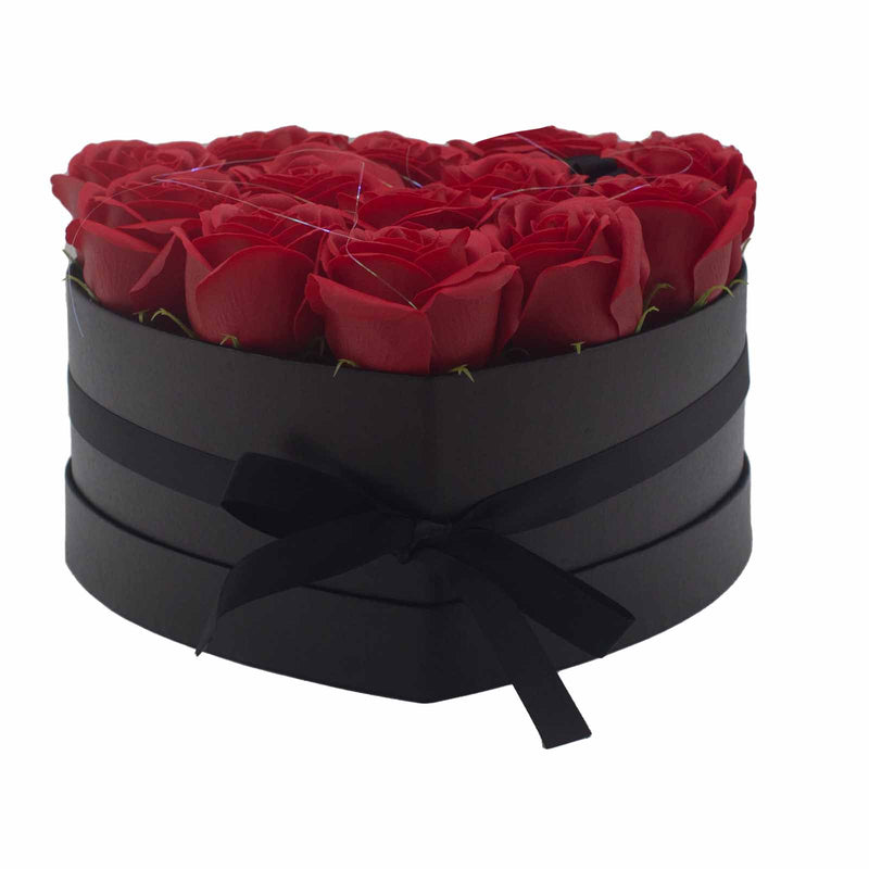 Zeep Bloemen Cadeau Set - 13 Rode Rozen - Hartvorm