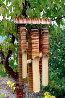 Bamboo Wind Chimes with 6 Tubes - Large