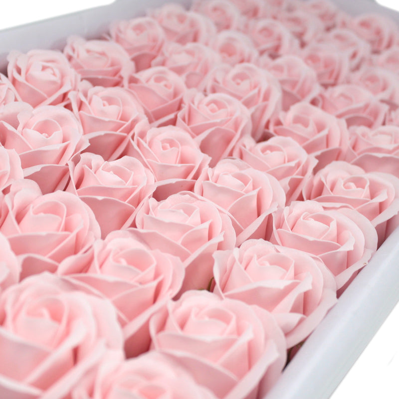 50x Artisan Soap Flower - Medium Rose - Pink