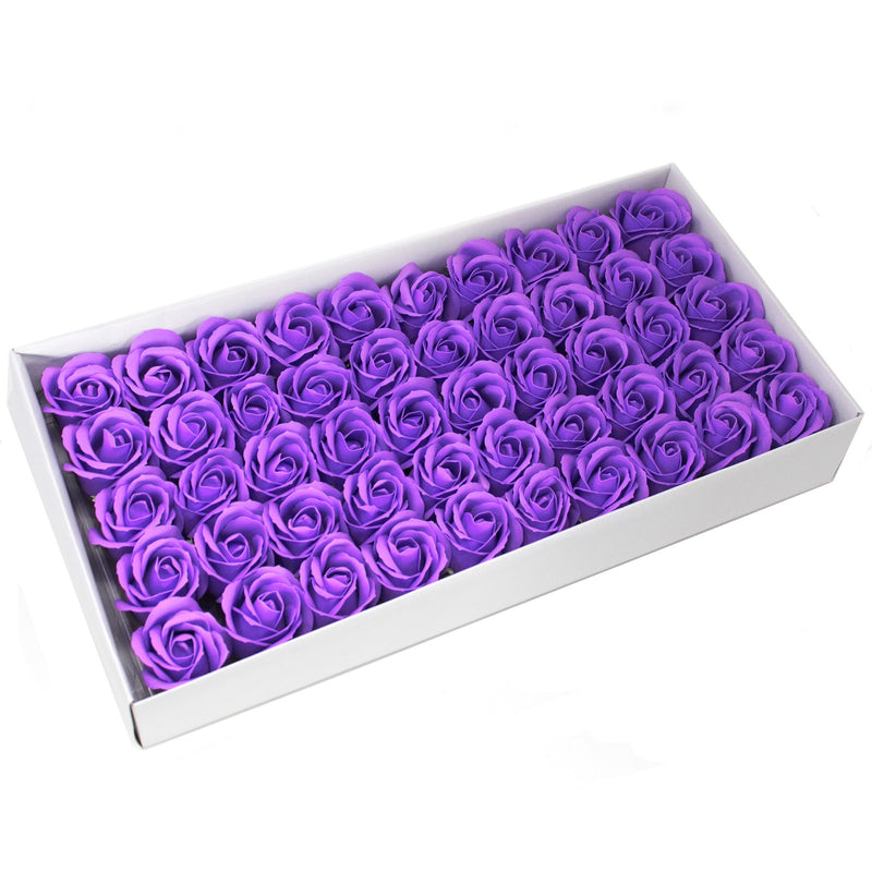 50x Artisan Soap Flower - Medium Rose - Lavender