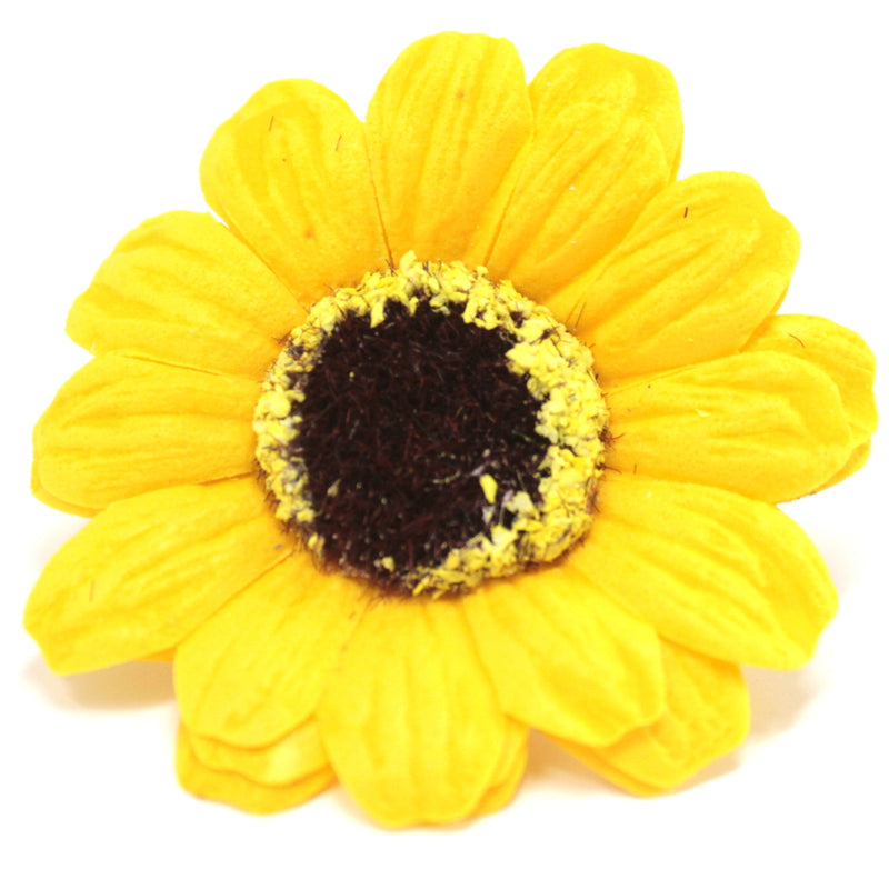 50x Handmade Soap Flower - Small Sunflower - Yellow