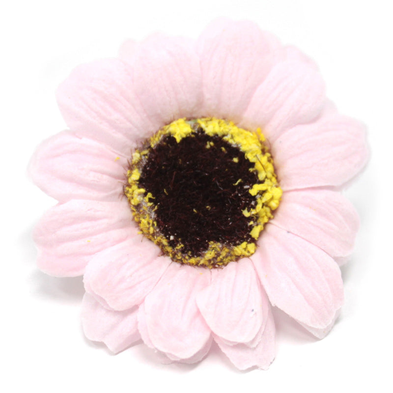 50x Handmade Soap Flower - Small Sunflower - Pink 