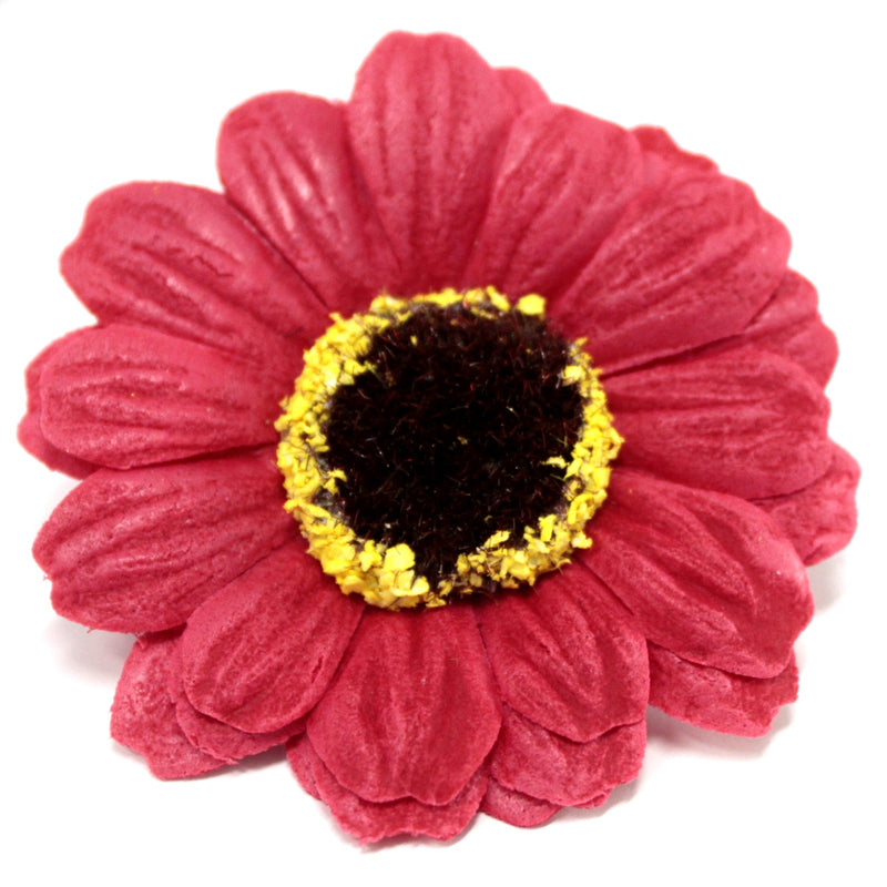 50x Handmade Soap Flower - Small Sunflower - Red