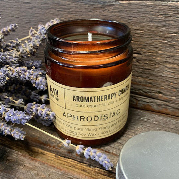 Aromatherapie Sojawas Kaarsen in Glazen Pot - Aphrodisiacum