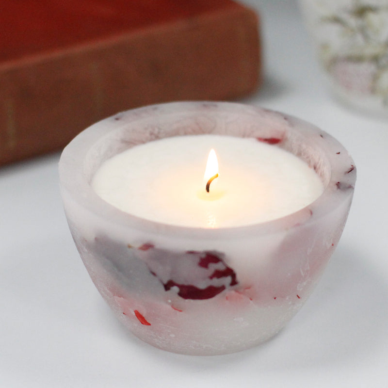 Enchanting Scented Soy Candle - Large Bowl- Rose