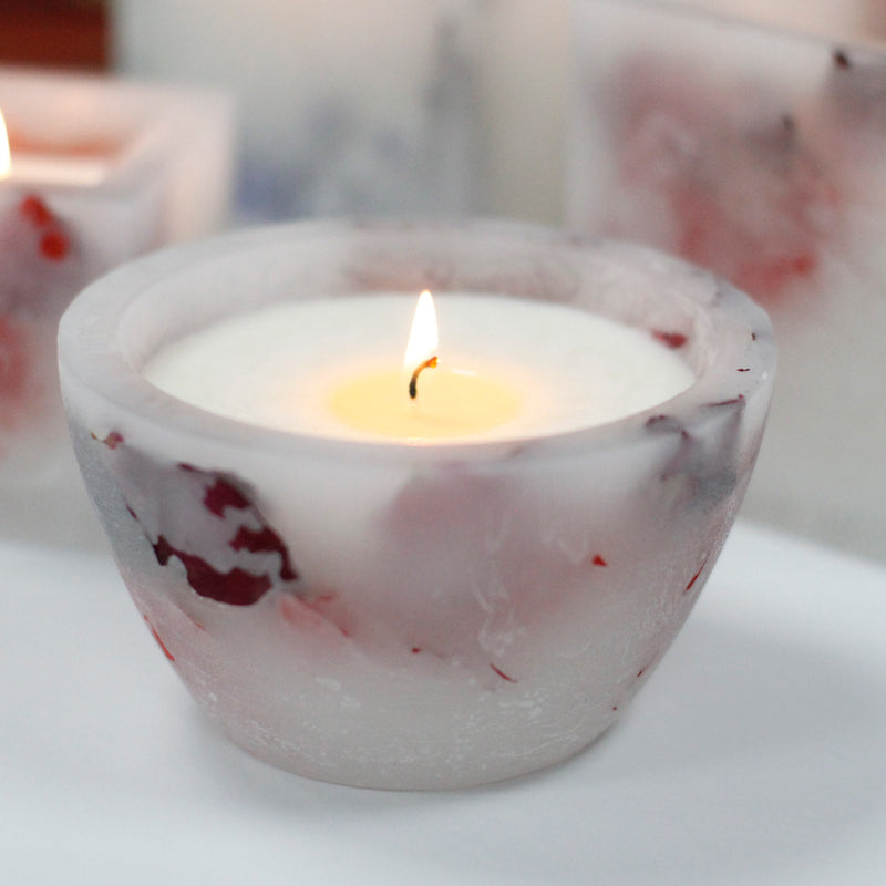 Enchanting Scented Soy Candle - Large Bowl- Rose