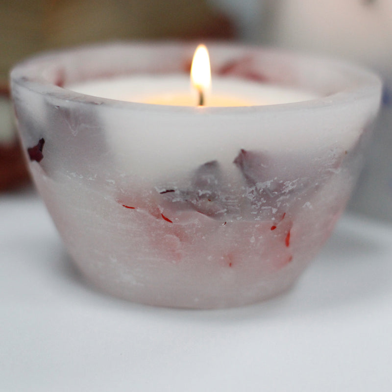 Enchanting Scented Soy Candle - Large Bowl- Rose