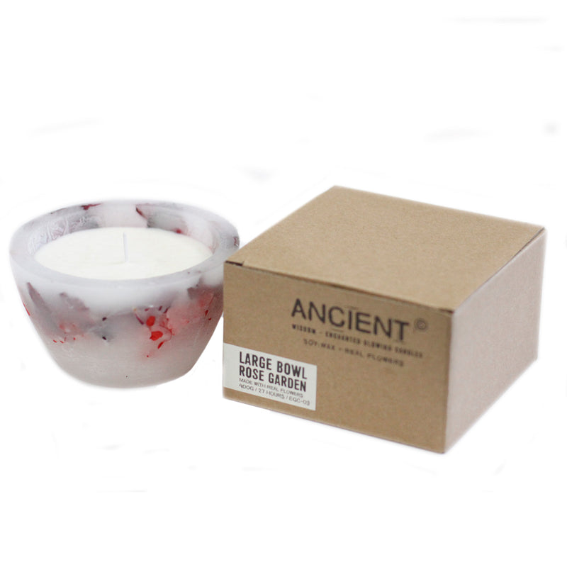 Enchanting Scented Soy Candle - Large Bowl- Rose