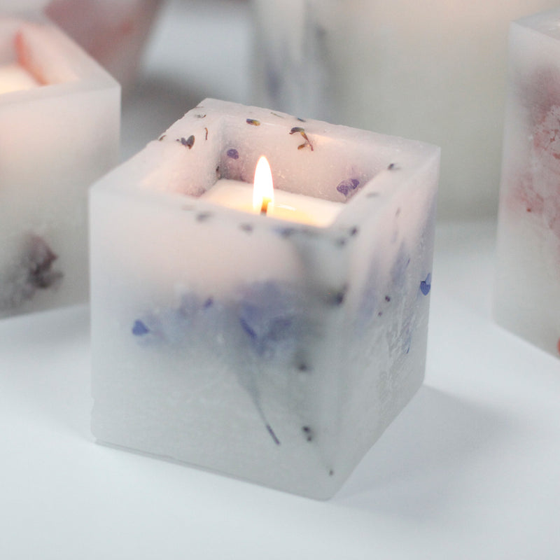 Scented Soy Candle - Small Square - Lavender