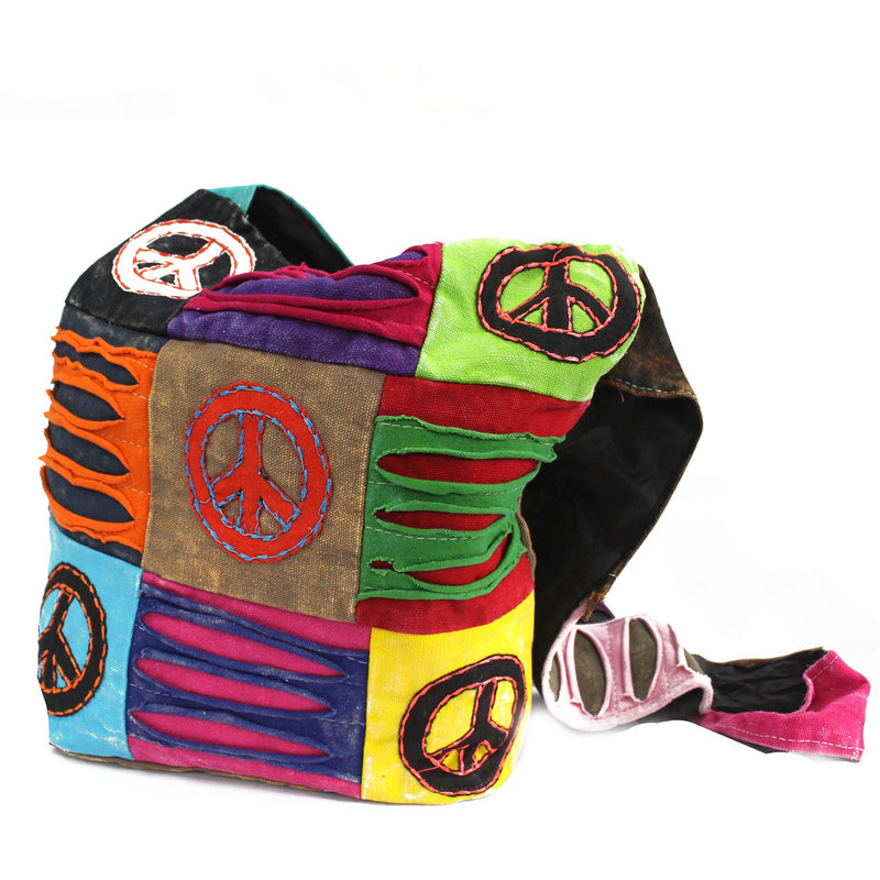 Ethnic Shoulder Bag - Sand / Peace