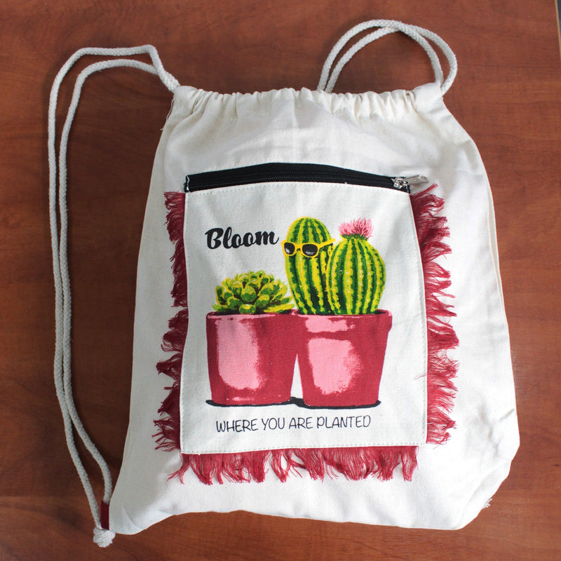 Fringe Backpack - Cactus