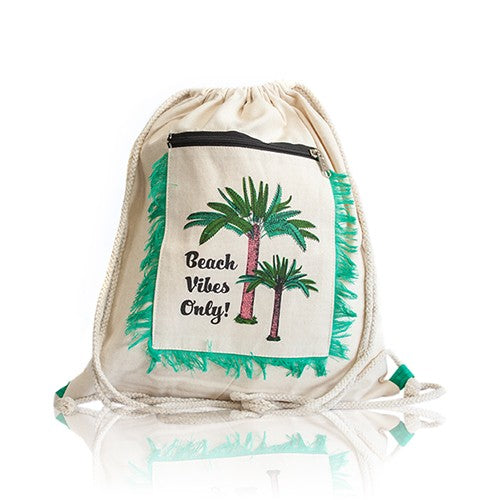 Fringe Backpack - Palm Trees