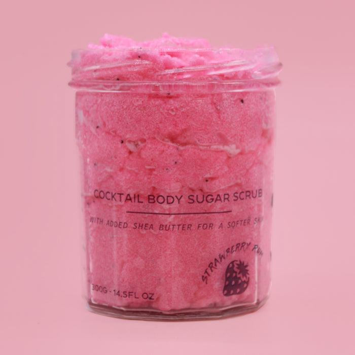 Geparfumeerde Suiker Body Scrub - Aardbeien Rum