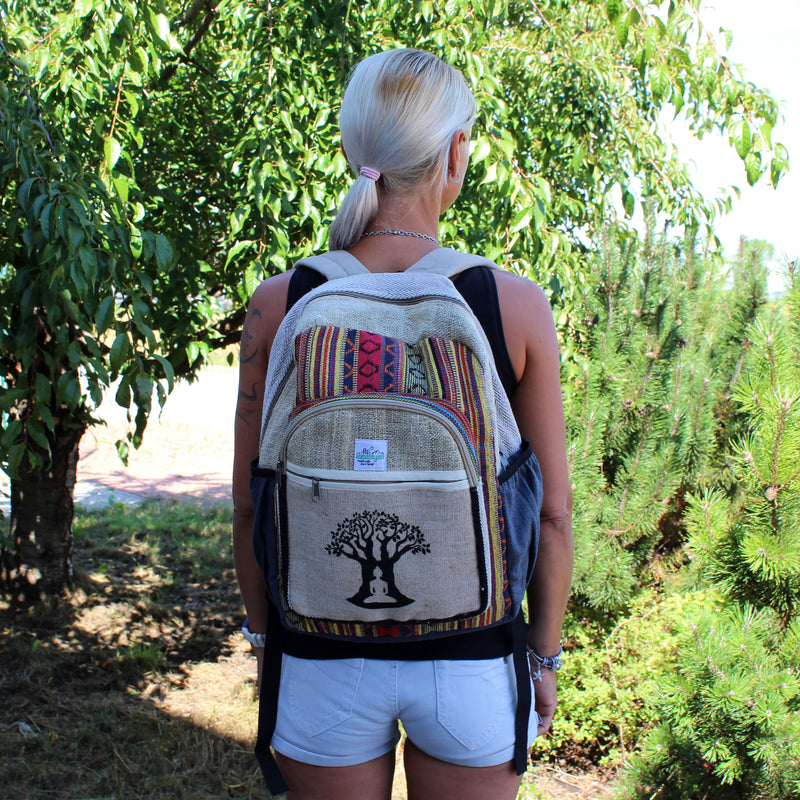 Backpack - Hemp - Large - Straight Zippers Style