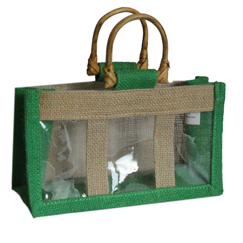 Jute Gift Bag for 3 Items - Green