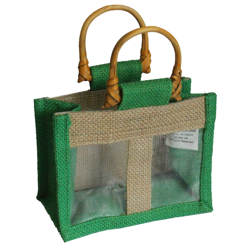 Jute Cadeauzakje voor 2 Items - Groen