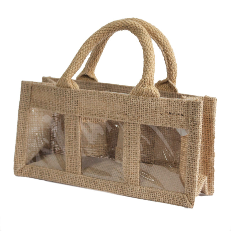 Jute Gift Bag for 3 Items - Large - Natural