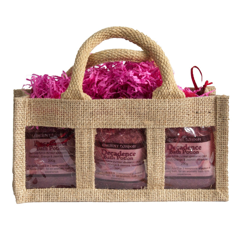 Jute Gift Bag for 3 Items - Large - Natural