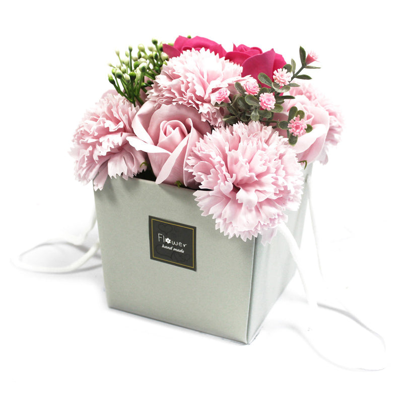 Zeep Bloemen Boeket - Roze Roos & Anjer