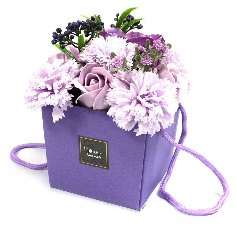 Soap Flower Bouquet - Lavender Rose &amp; Carnation 