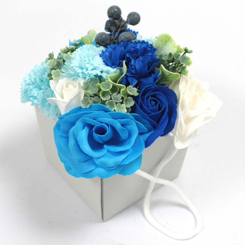 Zeep Bloemen Boeket - Blauwe Bruiloft bloemen