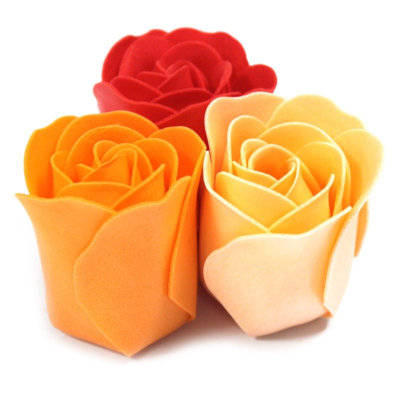 Set of 9 Soap Roses - Peach Colored Roses 