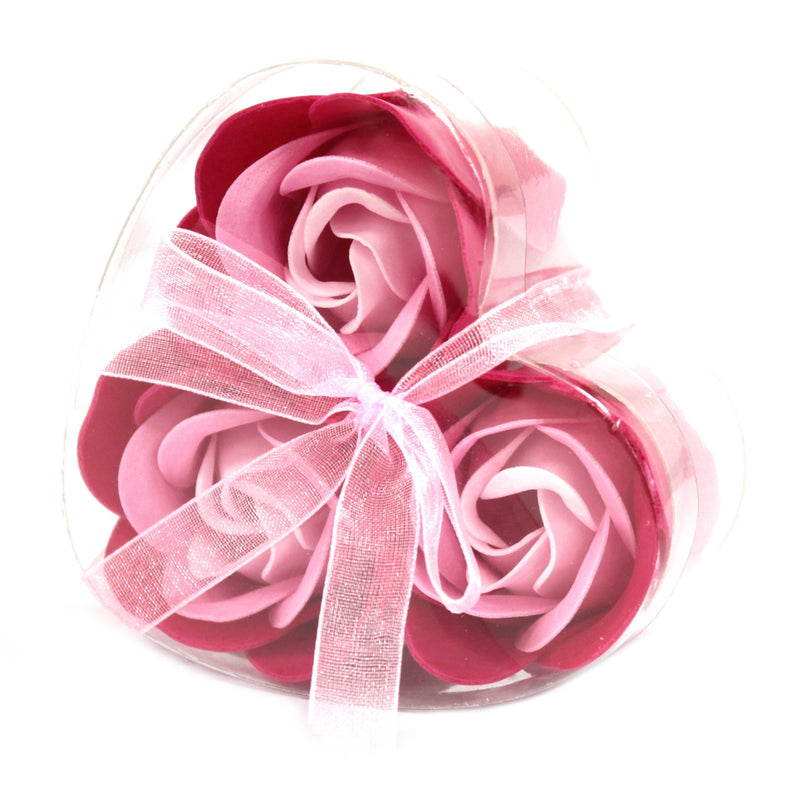 Set of 3 Soap Roses - Pink Roses 