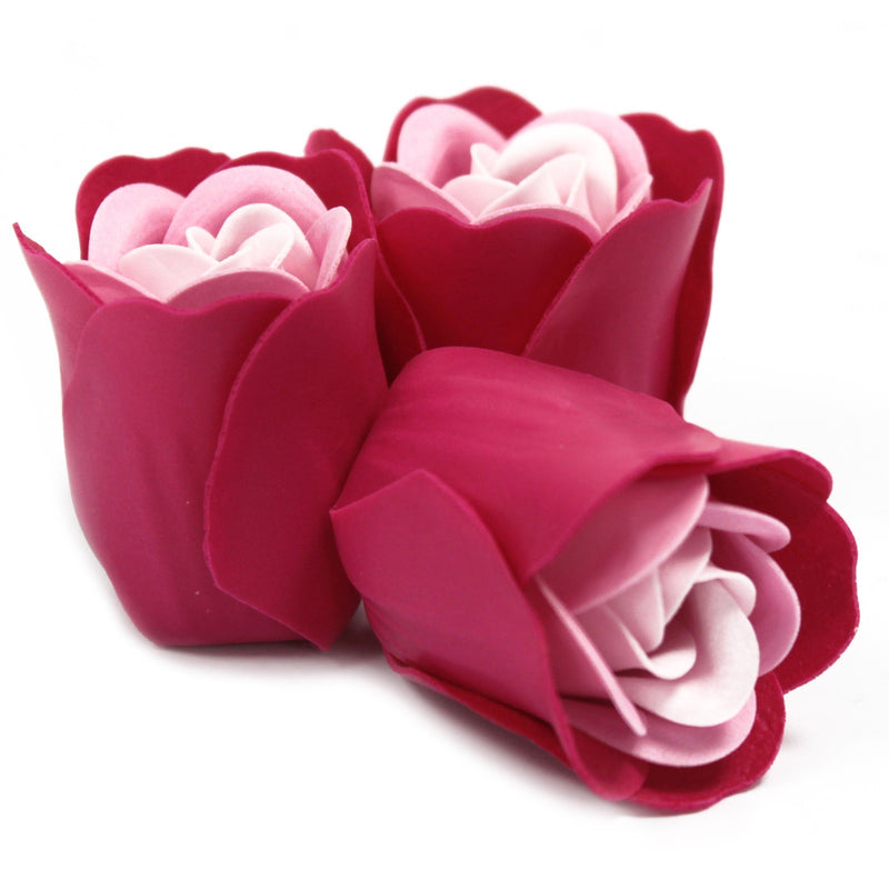 Set of 3 Soap Roses - Pink Roses 