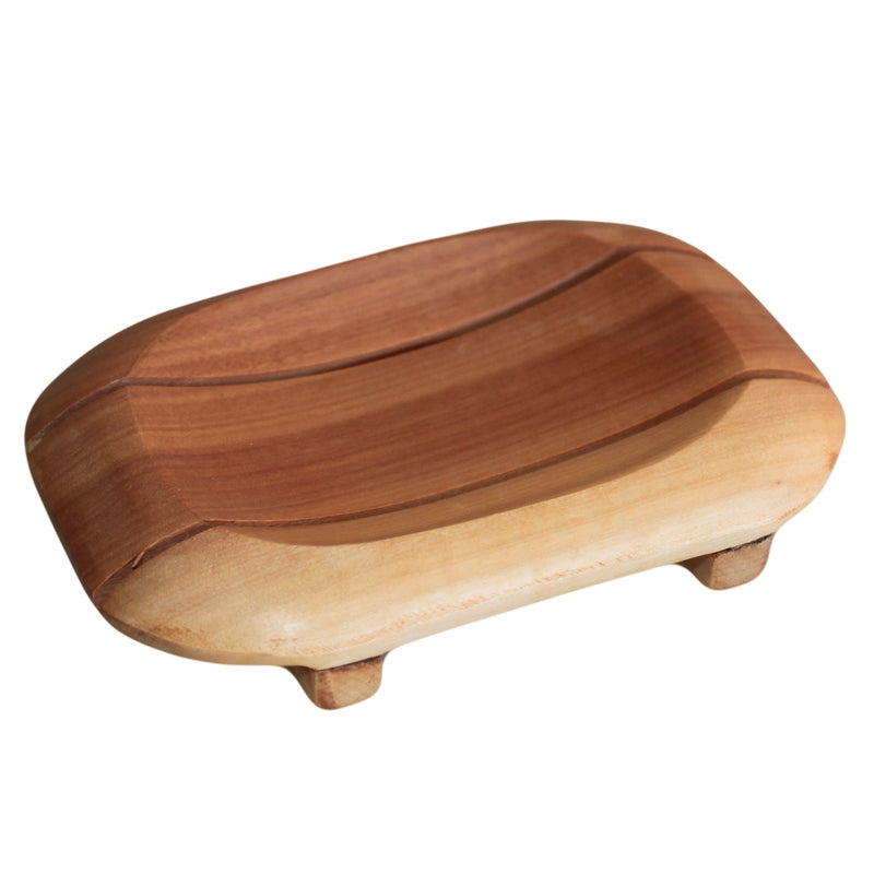 Classic Mahogany Soap Dish - Oval with Feet