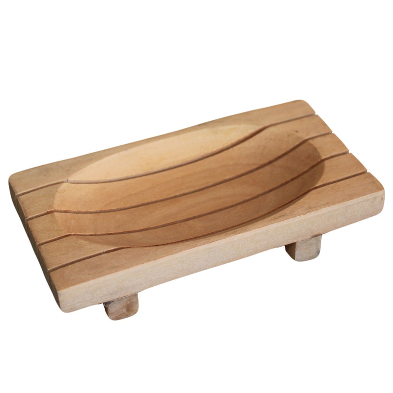 Classic Mahogany Soap Dish - Rectangular with Feet