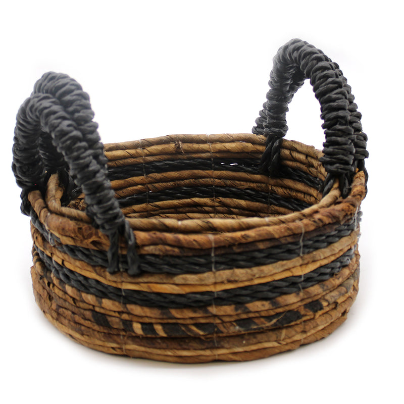 Bananenblad & Hitam Raffia Mand - Set van 2