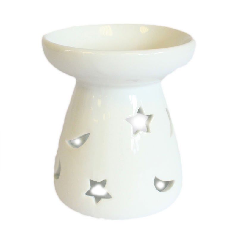 Classic white oil burner - Moon &amp; Star - Small