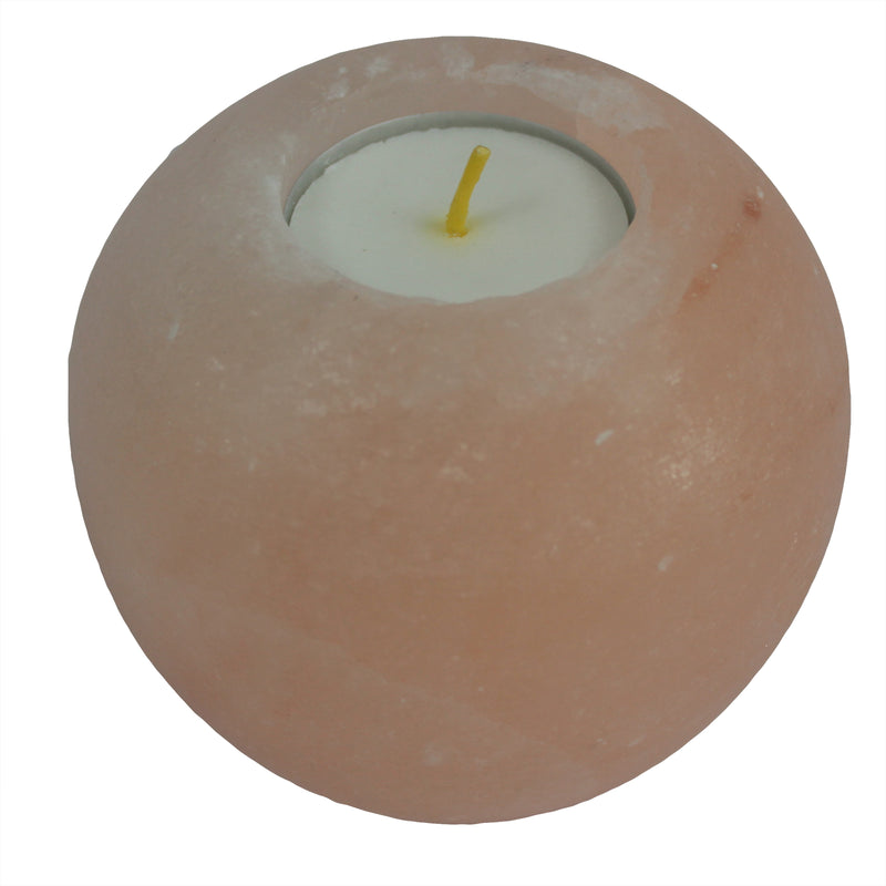 Himalayan Salt Candle Holder - Round 