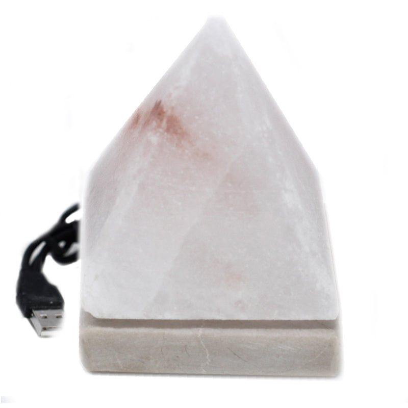 Himalaya Zout Lamp - USB Aansluiting - Piramide - Meerkleurig