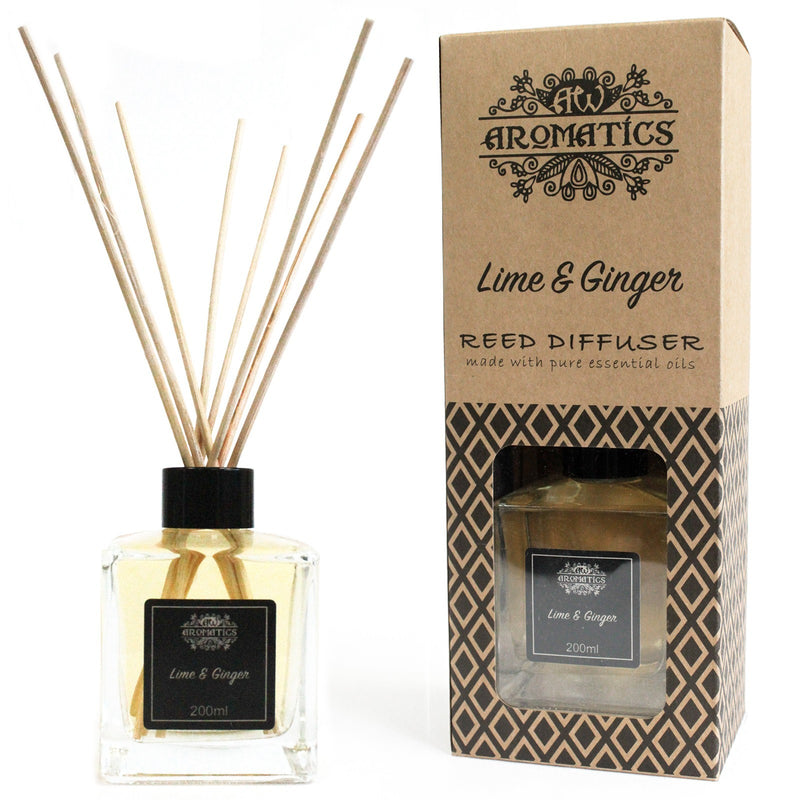 Aromatic Reed Diffuser Air Freshener - Lime &amp; Ginger