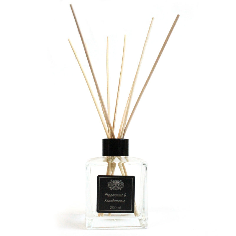 Aromatic Reed Diffuser Air Freshener - Peppermint and Frankincense -