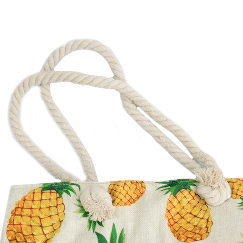 Klassieke Tas - Touw Handvat - Ananas