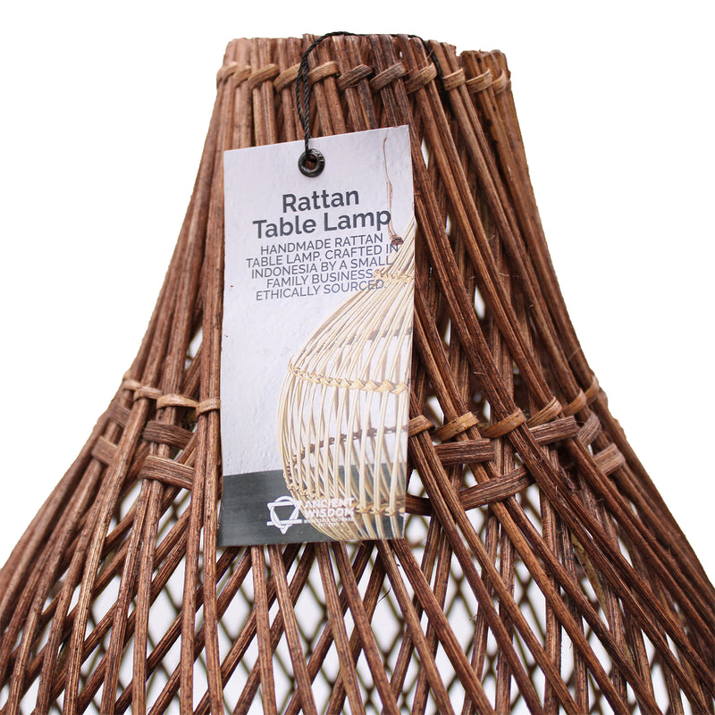 Rotan Tafellampen - Donkerbruin