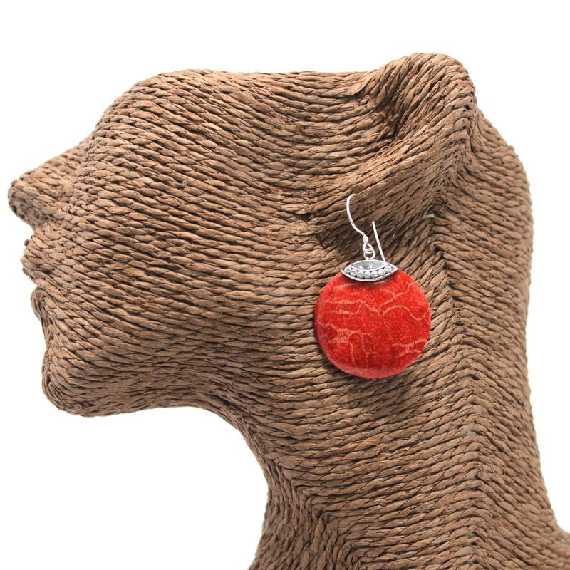 Coral Earrings - Classic Disc