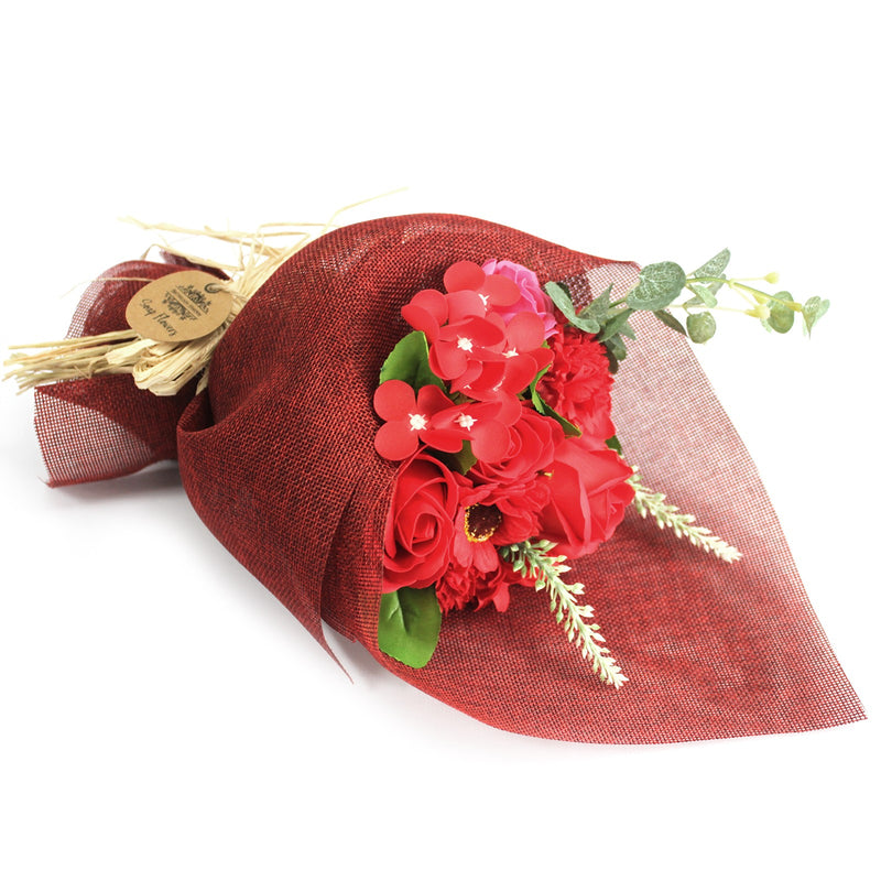 Zeep Bloemen Boeket - Rood