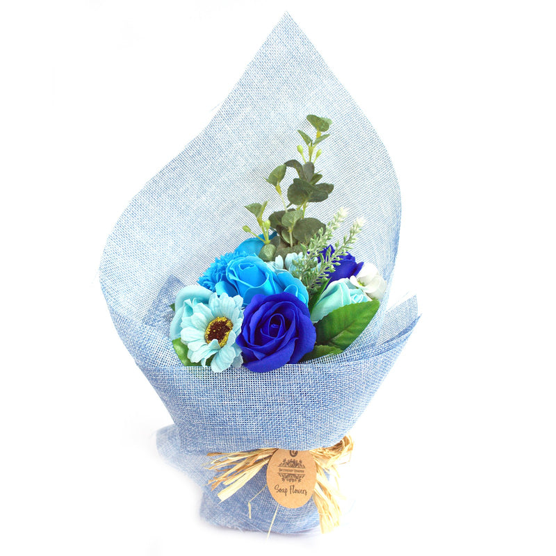 Zeep Bloemen Boeket - Blauw