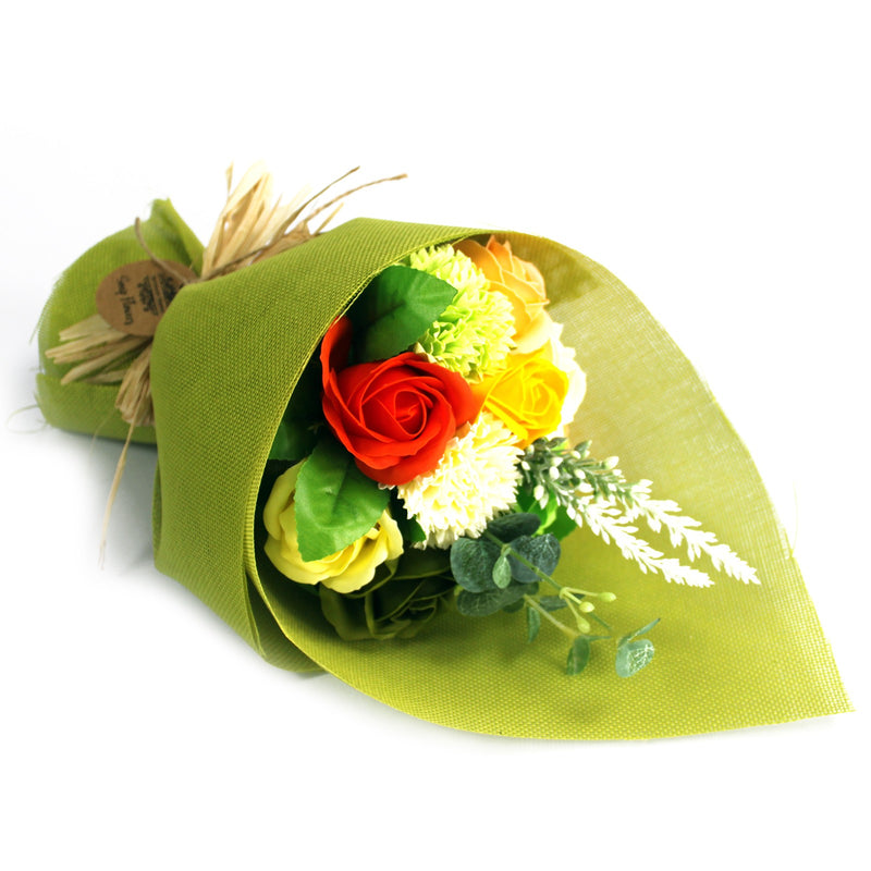 Zeep Bloemen Boeket - Groen Geel