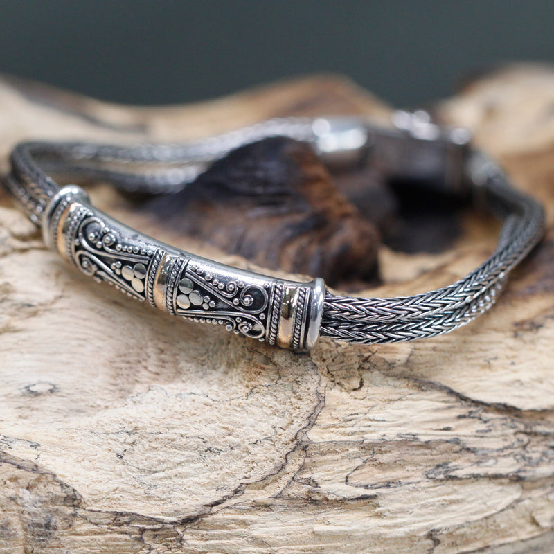 Armband - Zilver & Goud - Unisex Dubbele Ketting