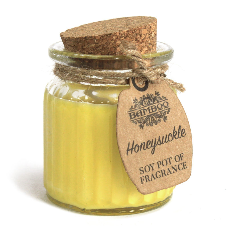 Scented Soy Wax Candles in Glass Jar - Honeysuckle