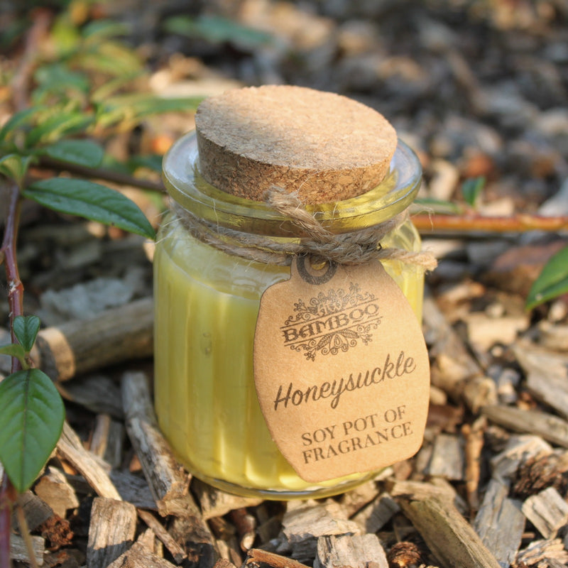 Scented Soy Wax Candles in Glass Jar - Honeysuckle