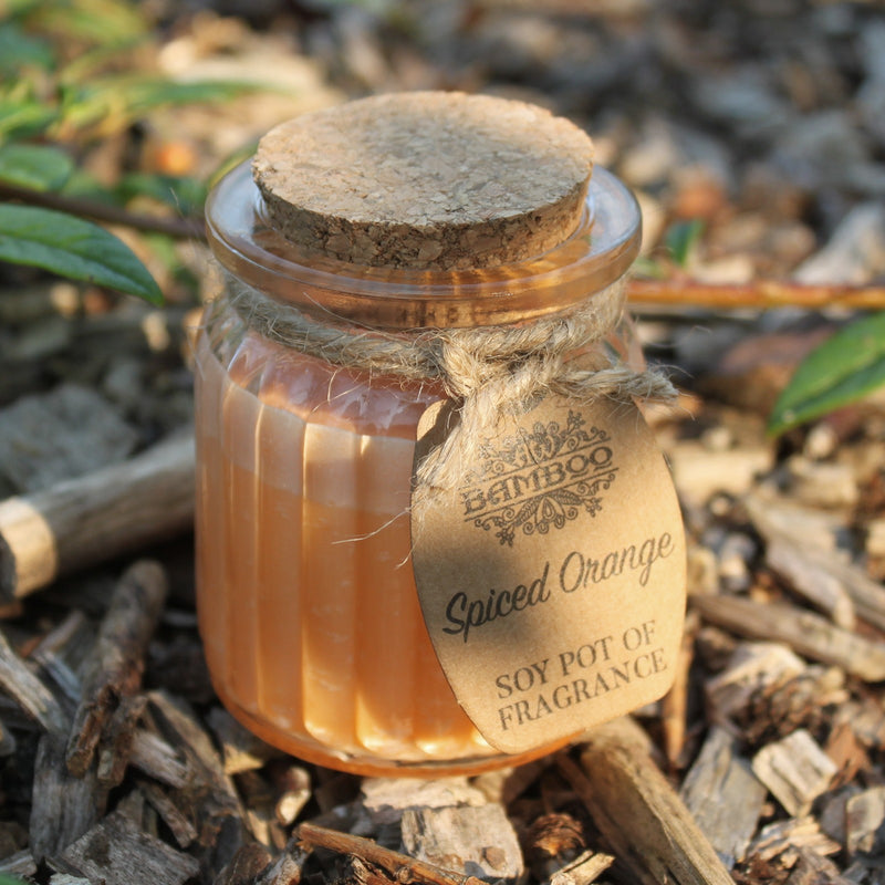 Scented Soy Wax Candles in Glass Jar - Orange