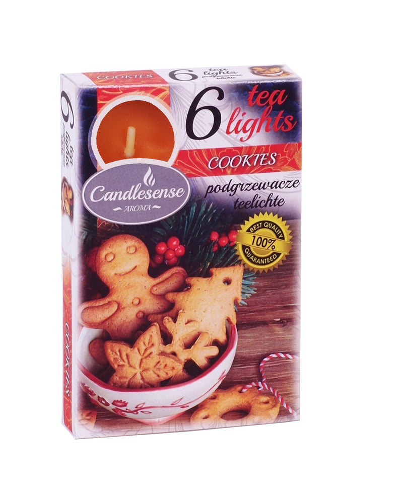 6 Geparfumeerde Theelichten - Koekjes