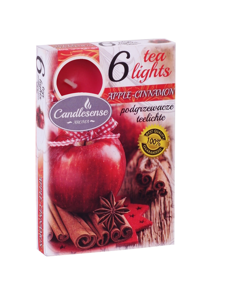 6 Scented Tealights - Apple &amp; Cinnamon