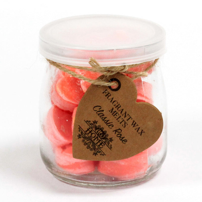 Soy Wax Melts in Glass Jar - Classic Rose