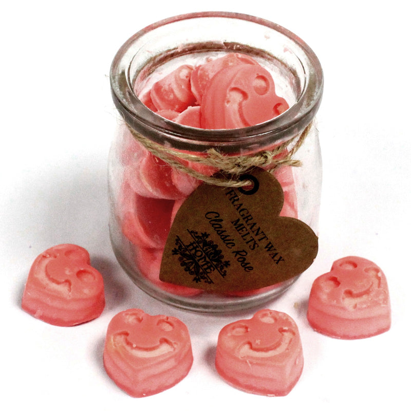 Soy Wax Melts in Glass Jar - Classic Rose